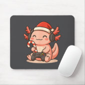 Tapis De Souris Cute Gamer Axolotl Christmas Design (Avec souris)