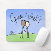 Tapis De Souris Cute Gay Couple Devinez Quoi (Avec souris)