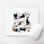 Tapis De Souris Cute Ghost Chat Lecture Livres Lover Bookish Hallo (Avec souris)