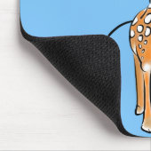 Tapis De Souris Cute Giraffe dessin animaux safari bleu (Coin)