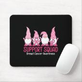 Tapis De Souris Cute Gnome Support Squad Sensibilisation au cancer (Avec souris)