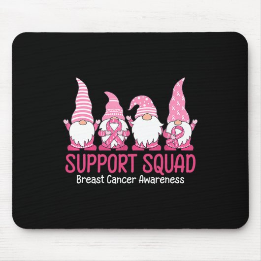 Tapis De Souris Cute Gnome Support Squad Sensibilisation au cancer (Devant)