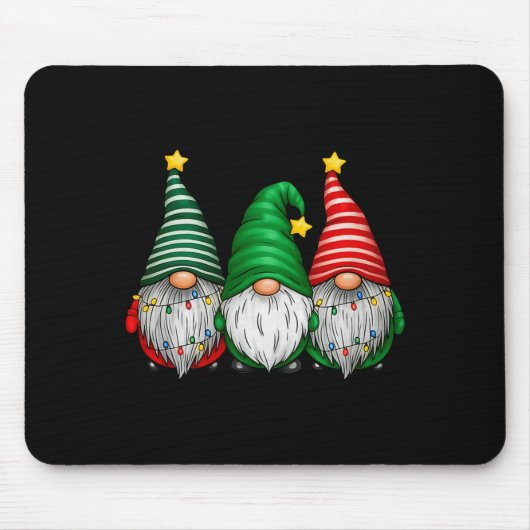 Tapis De Souris Cute Gnomes Merry Christmas Light Family Gnome Xma (Devant)