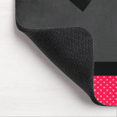 Tapis De Souris Cute Grenouille Fille Sur Pois Rouges - Bow Noir (Coin)