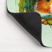 Tapis De Souris Cute Guinée Cochon se cachant dans les buissons (Coin)