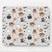 Tapis De Souris Cute Halloween Chats et Fantômes Motif (Devant)