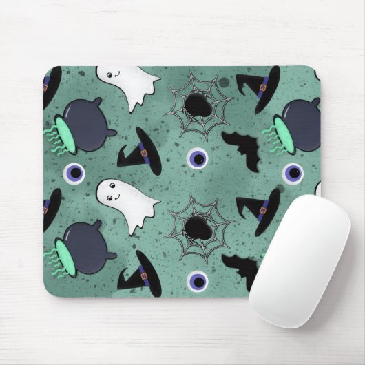 Tapis De Souris Cute Halloween Motif sans couture (Avec souris)