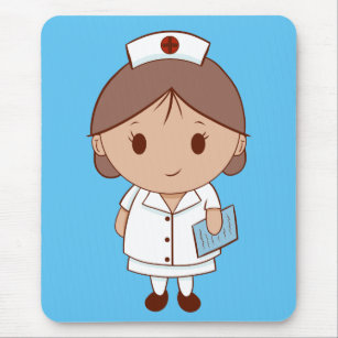 Tapis De Souris Cute infirmière caricature