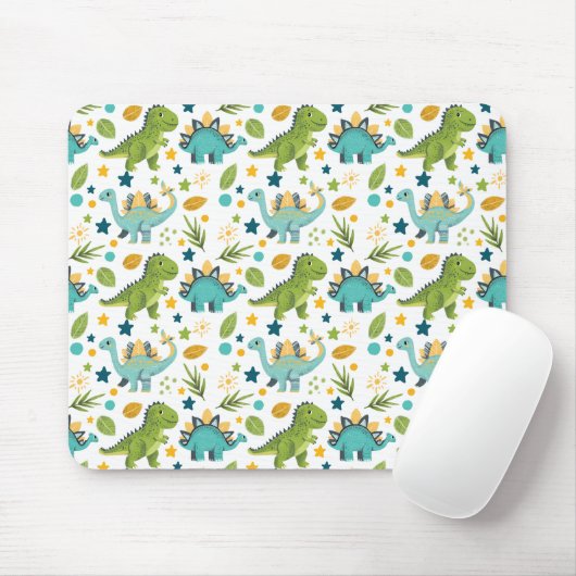 Tapis De Souris Cute Jurassic Dinosaur Motif (Avec souris)