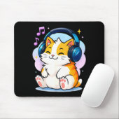 Tapis De Souris Cute Kawaii Cat Neko Funny Music Kitten Lover K-p (Avec souris)