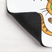 Tapis De Souris Cute Kawaii Chat Holding Fleur (Coin)