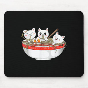 Tapis De Souris Cute Kawaii Chats Ramen nouilles Anime Chat Japona