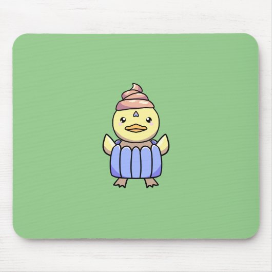 Tapis De Souris Cute Kawaii Chibi Cupcake Duck Pad (Devant)