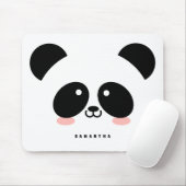 Tapis De Souris Cute Kawaii Panda| Ajouter votre nom (Avec souris)