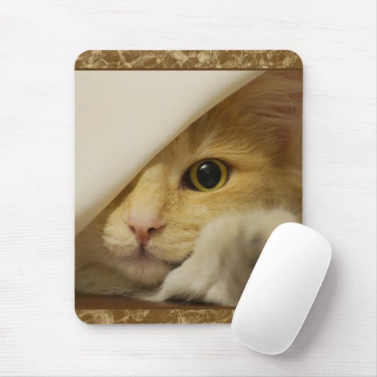 Tapis De Souris Cute Kitten Jaune Mousepad (Avec souris)