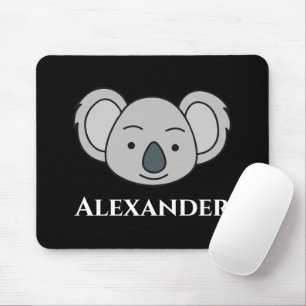 Tapis De Souris Cute Koala Personnalisé Nom Personnalisé Retour À 