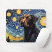 Tapis De Souris Cute Labrador Retriever Dog Starry Nuit (Avec souris)