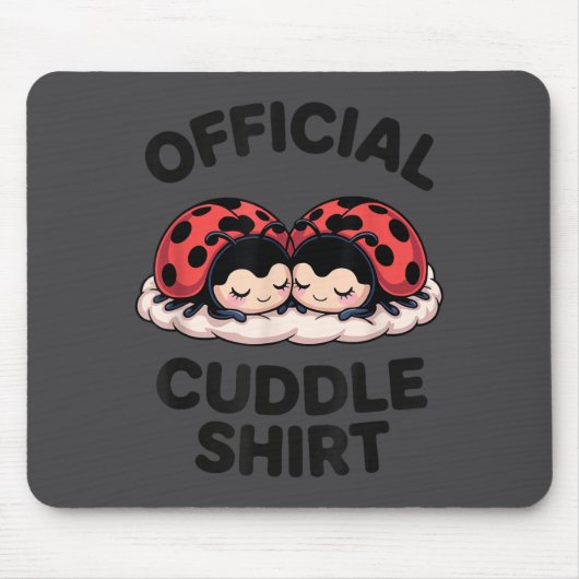 Tapis De Souris Cute Ladybug Love Cuddle  (Devant)