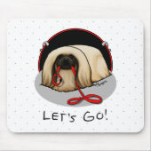 Tapis De Souris Cute Let's Go! Walk Pekingese Dog (brown masked) (Devant)