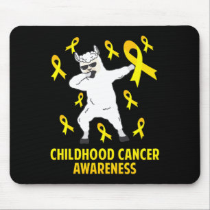 Tapis De Souris Cute Llama Dabbing Guerrier du cancer de l'enfance