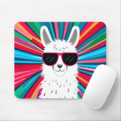 Tapis De Souris Cute Llama portant Cool Sunglass (Avec souris)