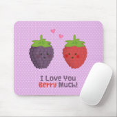 Tapis De Souris Cute Lote You Berry Beaucoup Romantique Pun (Avec souris)