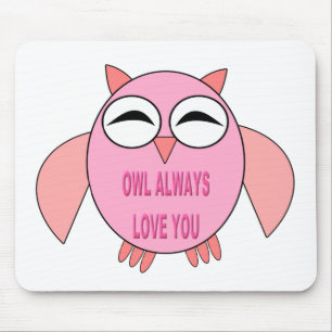 Tapis De Souris Cute Love Message Owl Mousepad