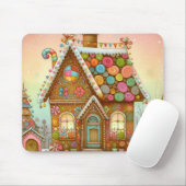 Tapis De Souris Cute, maison de pain d'épices (Avec souris)