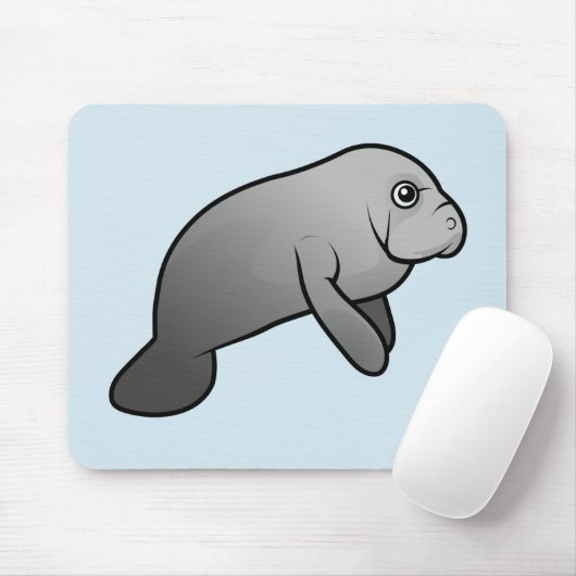 Tapis De Souris Cute Manatee (Avec souris)