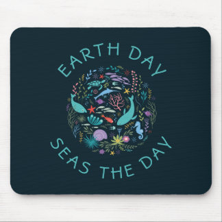 Tapis De Souris Cute Marine Sea Life Pun "Seas the Day" Jour des t