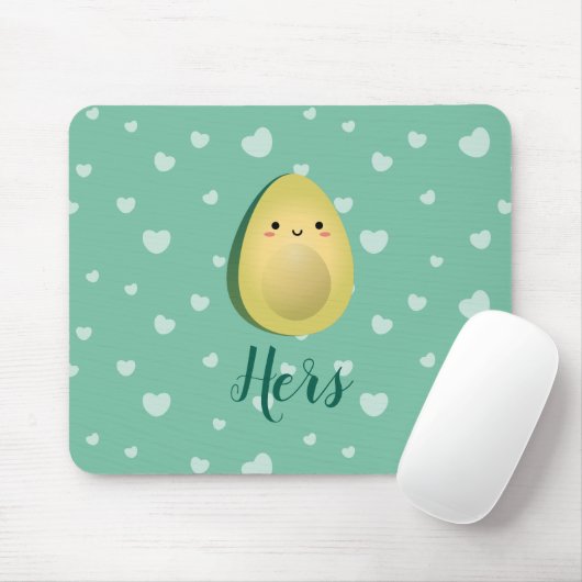 Tapis De Souris Cute Matching Couple Avocados Funny Lets Avocuddle (Avec souris)