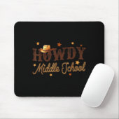 Tapis De Souris Cute Middle School Teacher Rodeo Western Howdy Mid (Avec souris)