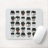 Tapis De Souris Cute mini motif succulent (Avec souris)