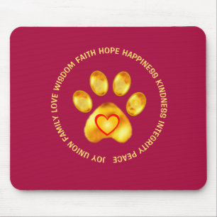 Tapis De Souris Cute moderne Golden Paw