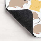 Tapis De Souris Cute Mouse Rodent Eating Cheese Pattern (Coin)