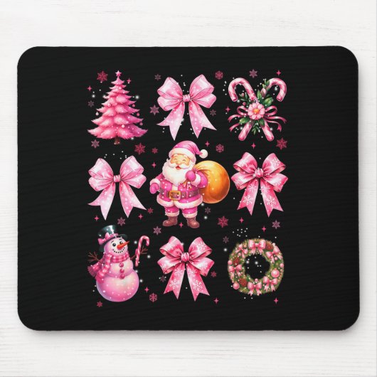 Tapis De Souris Cute Nk Santa Coquette Snowman Christmas Xmas Wome (Devant)