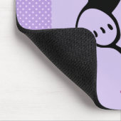 Tapis De Souris Cute noir et blanc Kitty Chat Waving Bonjour (Coin)