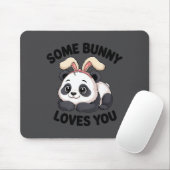 Tapis De Souris Cute Panda Bunny Some Bunny Loves You (Avec souris)