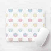 Tapis De Souris Cute Pastel Kitty Chat Façades Motif (Avec souris)