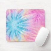 Tapis De Souris Cute Pastel Rose et Bleu Tie Dye (Avec souris)
