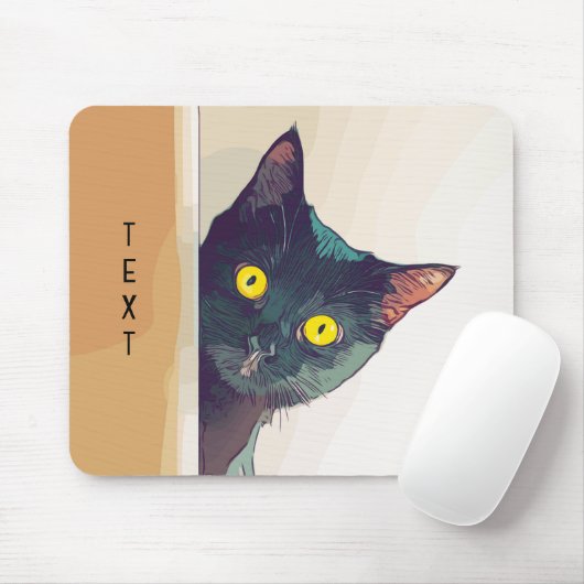 Tapis De Souris Cute Peeeking Cat Conception Souris Pad (Avec souris)