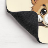 Tapis De Souris Cute Peeking Akita Chien (Coin)