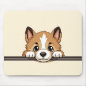 Tapis De Souris Cute Peeking Akita Chien (Devant)