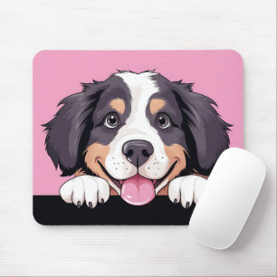 Tapis De Souris Cute Peeking Bernese Mountain Dog