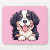 Tapis De Souris Cute Peeking Bernese Mountain Dog Souris Pad (Devant)