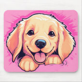 Tapis De Souris Cute Peeking Golden Retriever Chien (Devant)