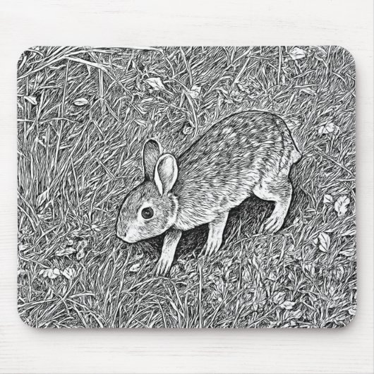Tapis De Souris Cute pencil sketch bunny  (Devant)
