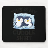 Tapis De Souris Cute Penguin Cuddle Cozy Sleep Matching Couple  (Devant)