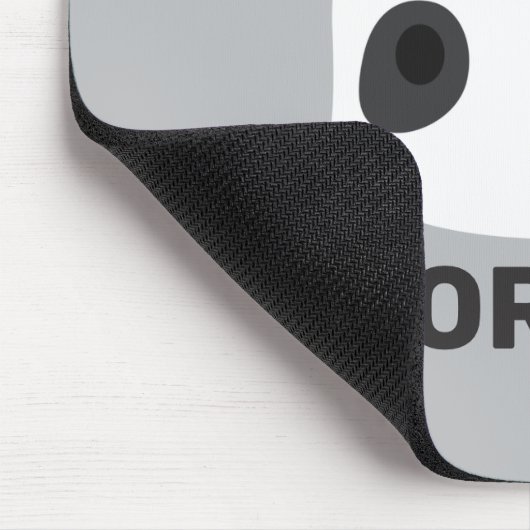 Tapis De Souris Cute petit ours Panda avec nom personnalisé (Coin)