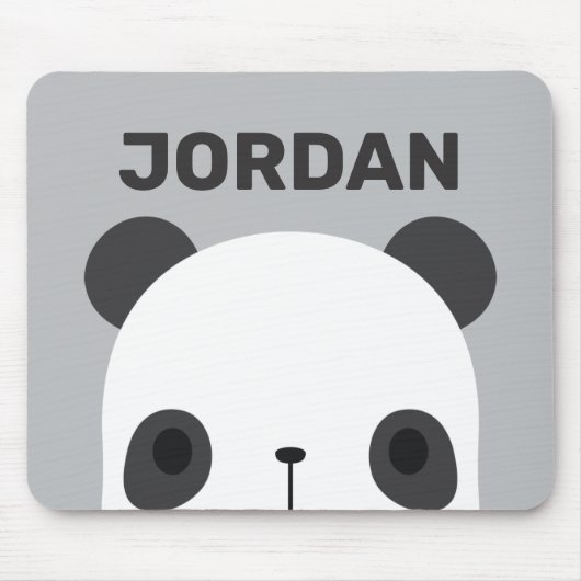 Tapis De Souris Cute petit ours Panda avec nom personnalisé (Devant)